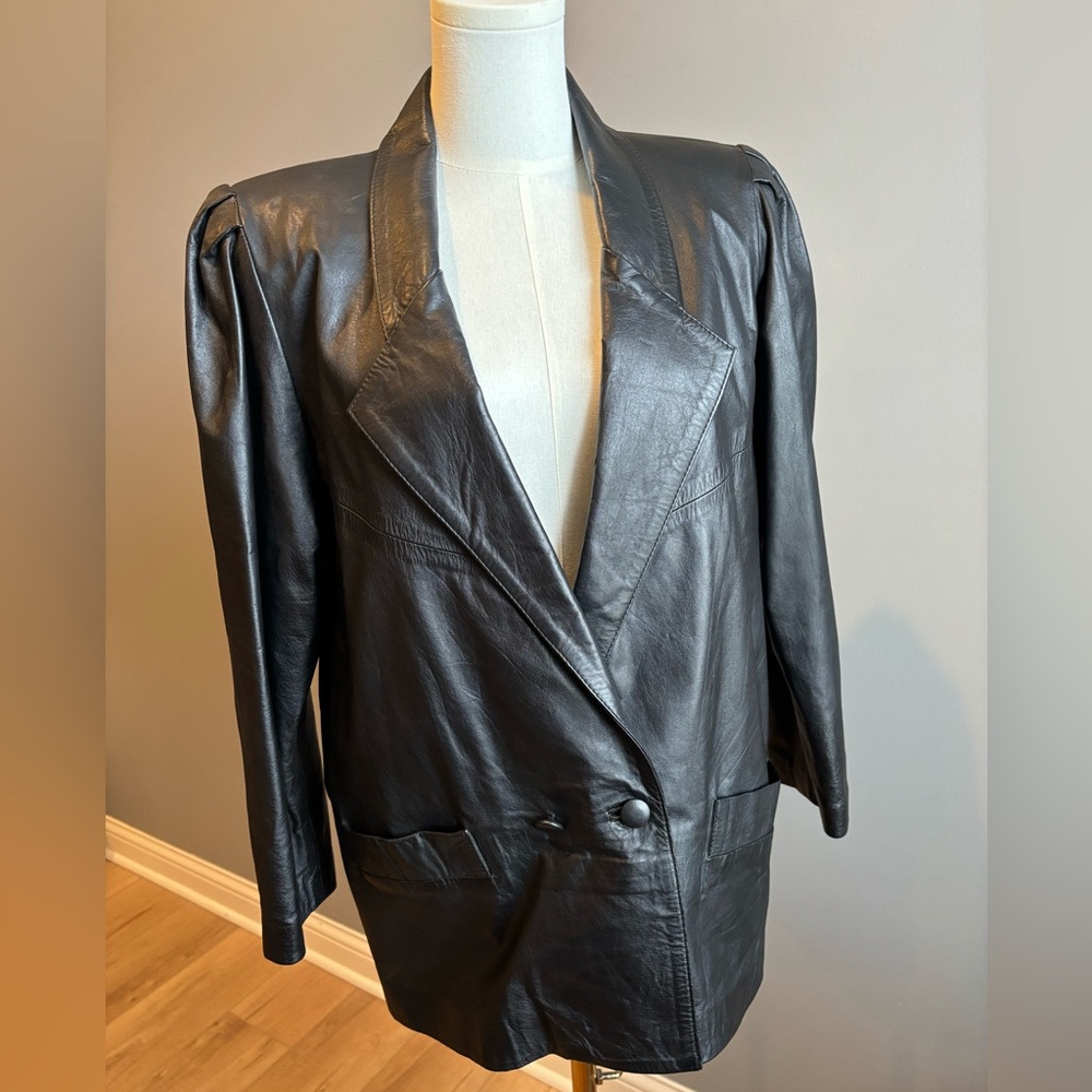 Louis Feraud Vintage Leather Coat